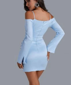 Bellabarnett Paula Long Sleeve Satin Mini Dress CLOTHING