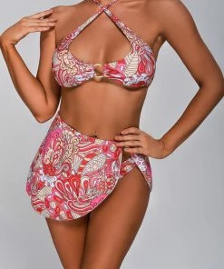 Tracking Alina Printed Three Piece Set Bikini CLOTHING