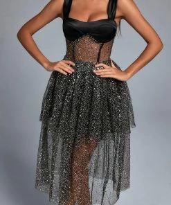 Bellabarnett Tamo Mesh Midi Dress CLOTHING