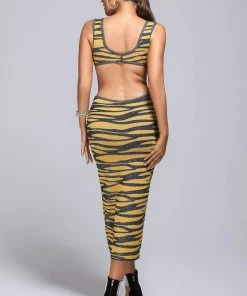 Tracking Becka Jacquard Midi Bandage Dress