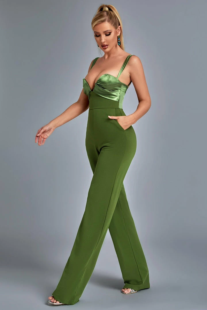 Bellabarnett Bace Satin Jumpsuit CLOTHING