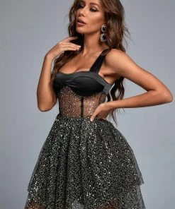 Bellabarnett Tamo Mesh Midi Dress CLOTHING