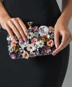Bellabarnett Rex Floral Embroidery Clutch CLOTHING
