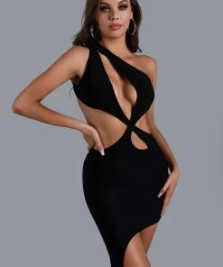 Bellabarnett CLOTHING Sadie Cutout One Shoulder Bandage Dress
