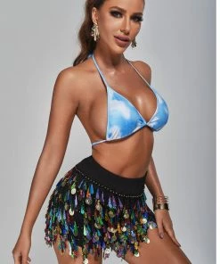 Bellabarnett Aomi Sequin Tassel Skirt CLOTHING