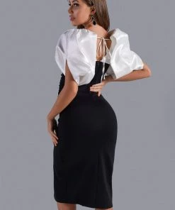 Bellabarnett CLOTHING Luana Puff Sleeve Midi Dress