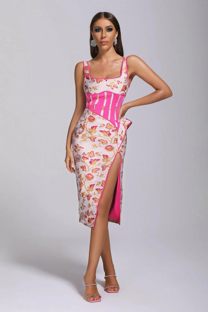 Bellabarnett CLOTHING Brook Jacquard Midi Dress