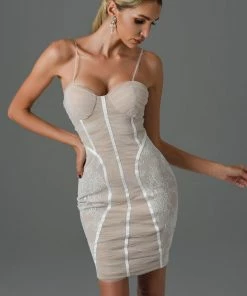 Bellabarnett CLOTHING Rakava Lace Mini Bandage Dress
