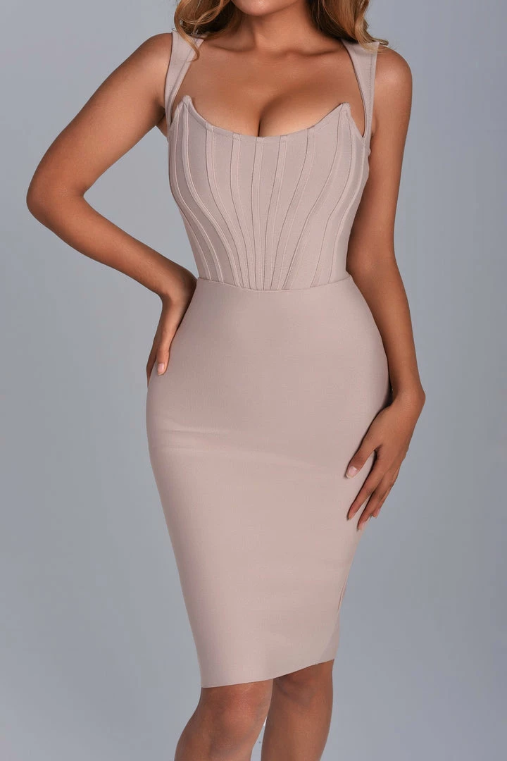 Bellabarnett Margo Corset Midi Bandage Dress CLOTHING