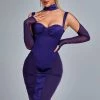 Bellabarnett Vacab Mesh Satin Mini Dress