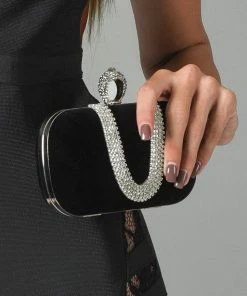 Bellabarnett Vex Diamond Clutch - Black