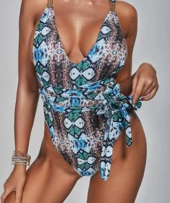 Bellabarnett Paige Snake Printed Swimwear CLOTHING