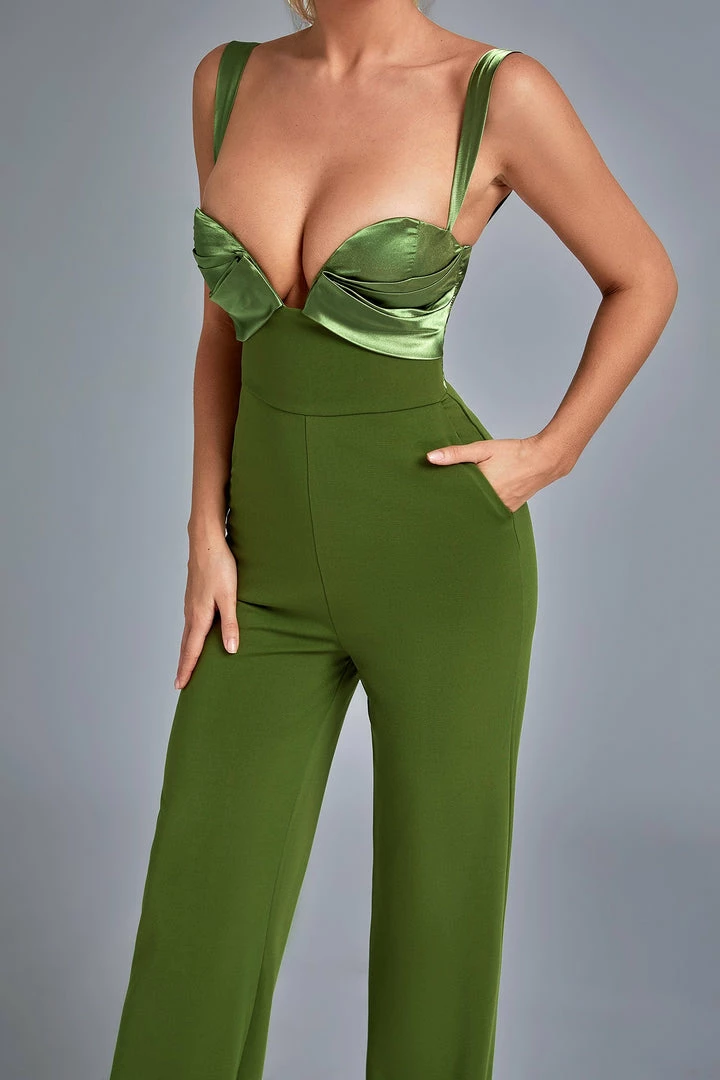 Bellabarnett Bace Satin Jumpsuit CLOTHING