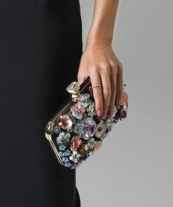 Bellabarnett Rex Floral Embroidery Clutch CLOTHING