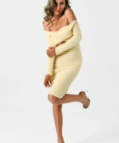 Bellabarnett Nicora Off Shoulder Midi Dress CLOTHING