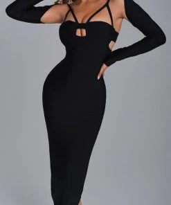 Bellabarnett CLOTHING Anika Cutout Midi Bandage Dress