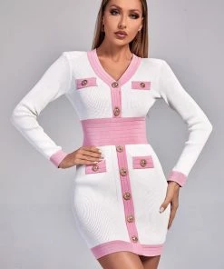 Bellabarnett CLOTHING Ratia Mini Knit Dress - White