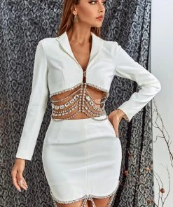 Bellabarnett CLOTHING Katherine Crystal Set - White