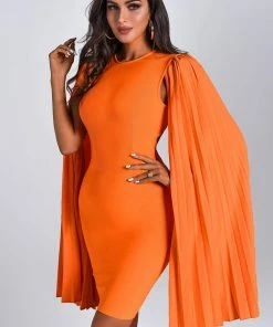 Bellabarnett Ronaldette Bandage Dress In Orange