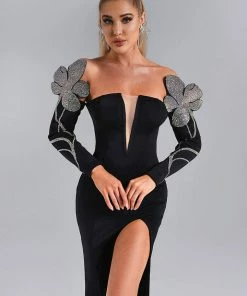 Bellabarnett Malvina Off Shoulder Maxi Bandage Dress