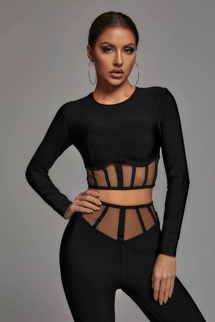 Bellabarnett Pam Mesh Set - Black CLOTHING
