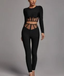 Bellabarnett Pam Mesh Set - Black CLOTHING