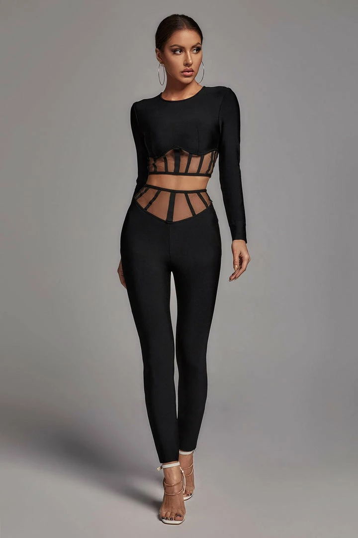 Bellabarnett Pam Mesh Set - Black CLOTHING