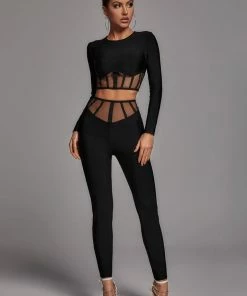 Bellabarnett Pam Mesh Set - Black CLOTHING