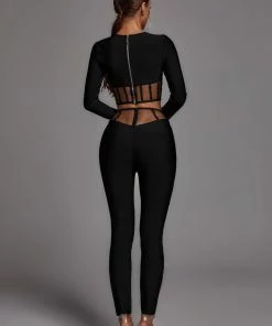 Bellabarnett Pam Mesh Set - Black CLOTHING