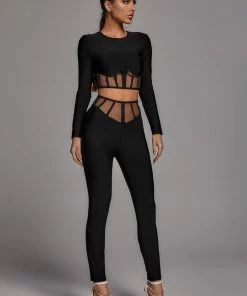 Bellabarnett Pam Mesh Set - Black CLOTHING