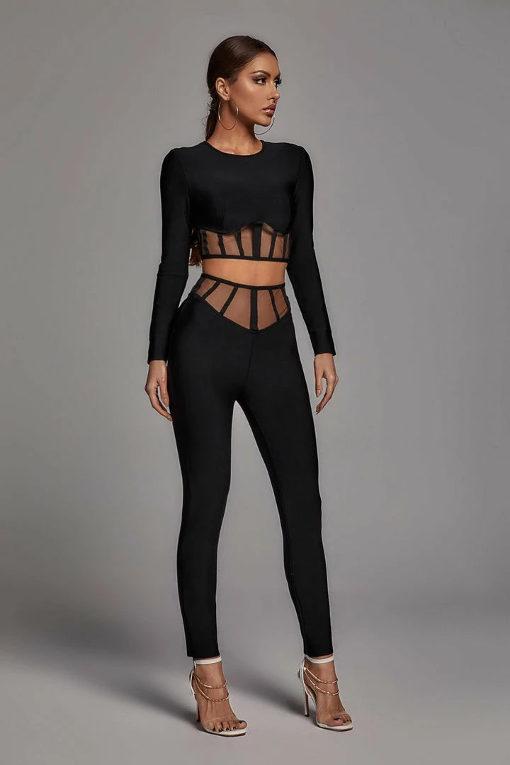 Bellabarnett Pam Mesh Set - Black CLOTHING